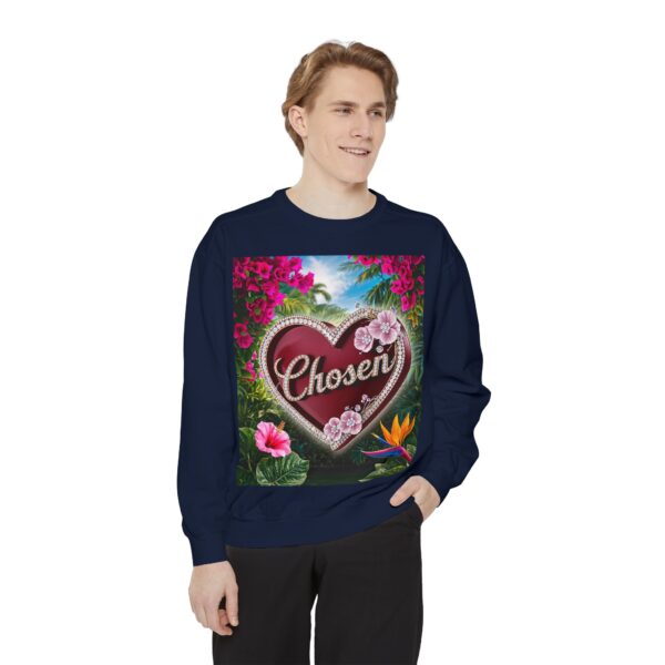 Sweatshirt Unisex Inspirational-with our "Chosen" 'Solid Red Heart' Design! Christian Uplifting Faith-Based Apparel Gospel Philippians 4:8 - Image 28