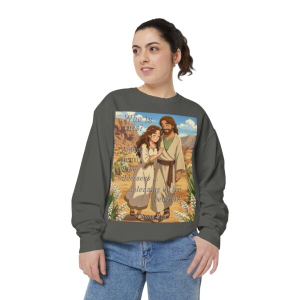 Sweatshirt Unisex Inspirational-with our "Who is this?" from Song of Solomon 8:5 design in ANIME style! Faith Apparel Gospel Fashion Jumper, Pullover - Image 15