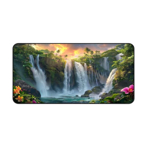 Inspirational Desk Mat 'Philippine Waterfall' - Mouse Pad, Office Decor Desk Accessory, Gaming Pad, Computer Mat, Non-Slip - Image 6