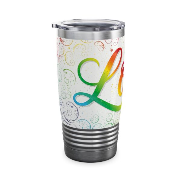 Our inspirational "Love" 'spirals' Design Tumbler | 20oz Inspirational Travel Mug, Motivational Drinkware, Perfect for Gifting - Image 8