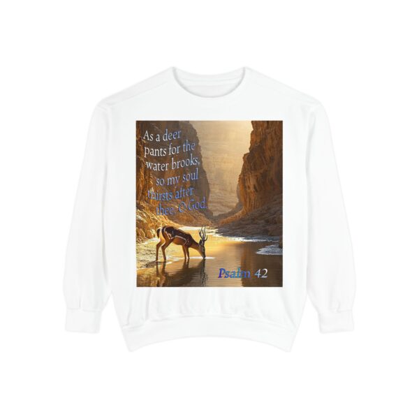 Sweatshirt Unisex with our inspirational Psalm 42 'As a Deer Pants' design! Faith Apparel Gospel Fashion Jumper, Pullover - Image 11