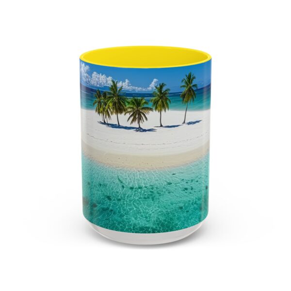 Our inspirational "Five Palm Island" Ceramic Accent Coffee Mug Design is Perfect for Wedding Gifts, Inspirational Decor - Image 61