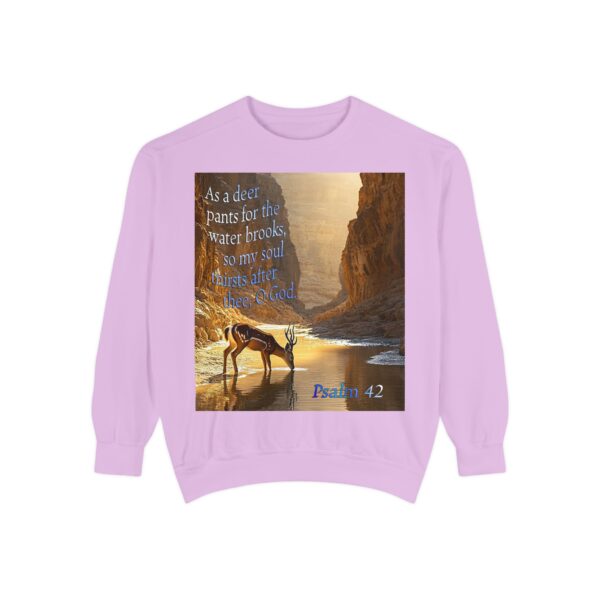 Sweatshirt Unisex with our inspirational Psalm 42 'As a Deer Pants' design! Faith Apparel Gospel Fashion Jumper, Pullover - Image 38