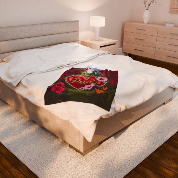 Our "Praise" 'Solid Red Heart' Inspirational Velveteen Plush Throw Blanket A Cozy Gift for Anniversary, Wedding Faith Home Decor Bedding - Image 12