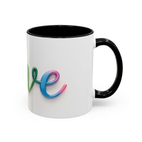 Our inspirational "Love" Ceramic Accent Coffee Mug Design is Perfect for Wedding Gifts, Inspirational Decor - Image 2