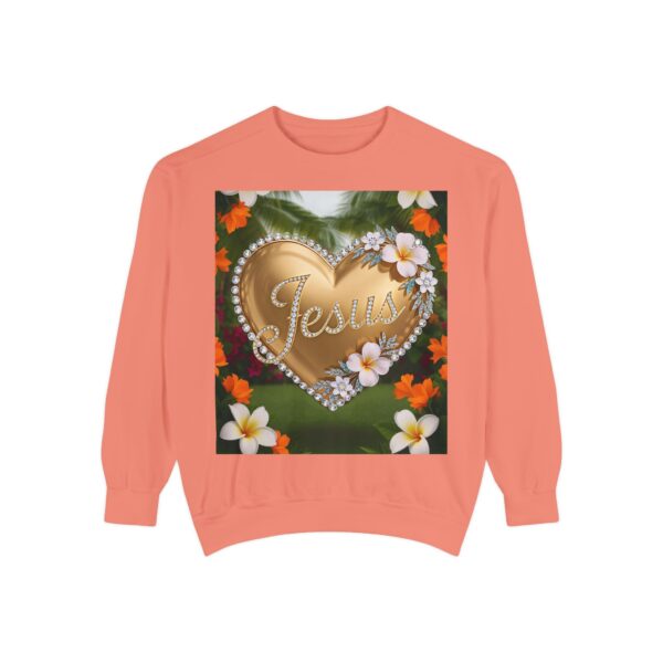 Sweatshirt Unisex with our Inspirational "Jesus" 'Diamond Ring-Solid Gold Heart' Design! Faith Apparel Gospel Fashion - Image 16