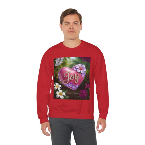 Crewneck Sweatshirt-with our inspirational "Joy" 'Solid Pink Heart' Design!! Vintage Inspired Faith Apparel, Gospel Fashion Unisex Heavy - Image 22