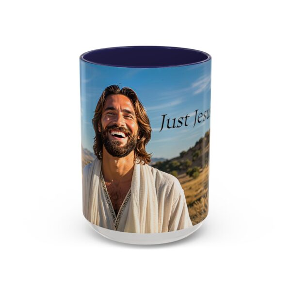 Our inspirational "Just Jesus" Ceramic Accent Coffee Mug Design is Perfect for Wedding Gifts, Inspirational Decor - Image 21