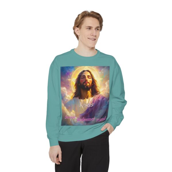 Sweatshirt Unisex our inspirational 'Jesus: Savior, Redeemer, Friend' design! Faith Apparel Gospel Fashion Jumper, Pullover - Image 22