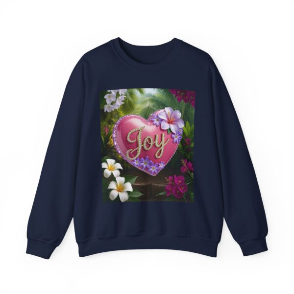 Crewneck Sweatshirt-with our inspirational "Joy" 'Solid Pink Heart' Design!! Vintage Inspired Faith Apparel, Gospel Fashion Unisex Heavy - Image 17
