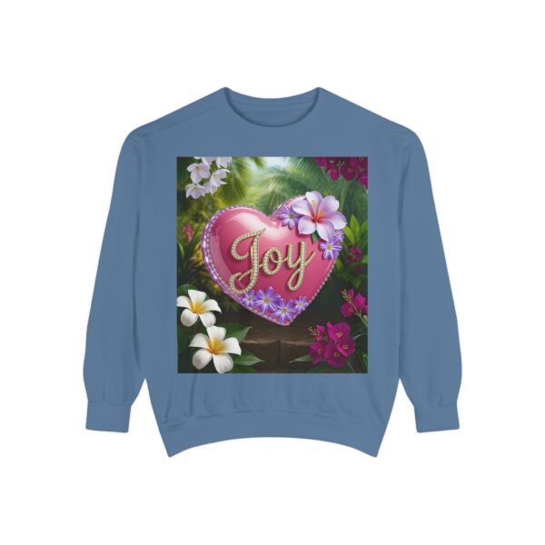 Sweatshirt Unisex with our Inspirational "Joy" 'Solid Pink Heart' Design! Faith Apparel Gospel Fashion Jumper, Pullover - Image 2
