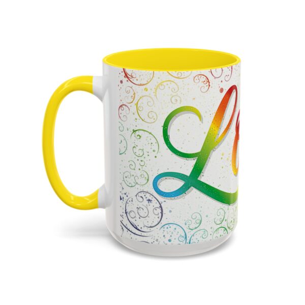 Our inspirational "Love" 'spirals' Ceramic Accent Coffee Mug Design is Perfect for Wedding Gifts, Inspirational Decor - Image 63