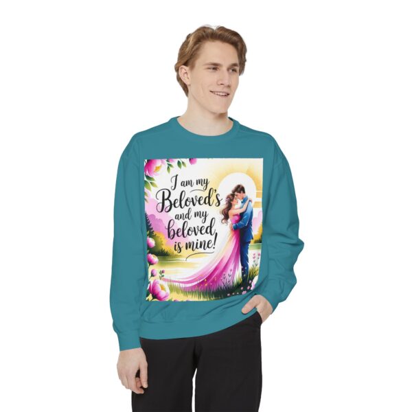 Sweatshirt Unisex with our inspirational "I am my Beloved's" from Song of Solomon design! Faith Apparel Gospel Fashion Jumper, Pullover - Image 25