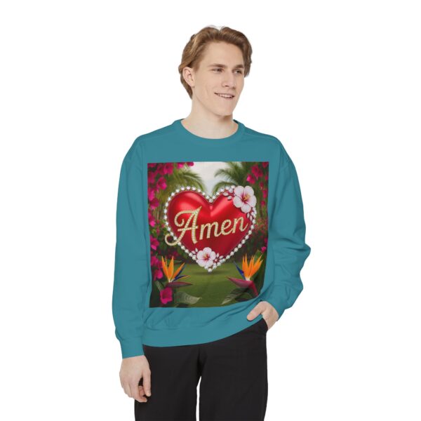 Sweatshirt Unisex Inspirational-With our beautiful "Amen" 'Solid Red Heart'- Faith Apparel, Unisex Top, Religious Gift, Comfort Wear, Church Event Style - Image 18