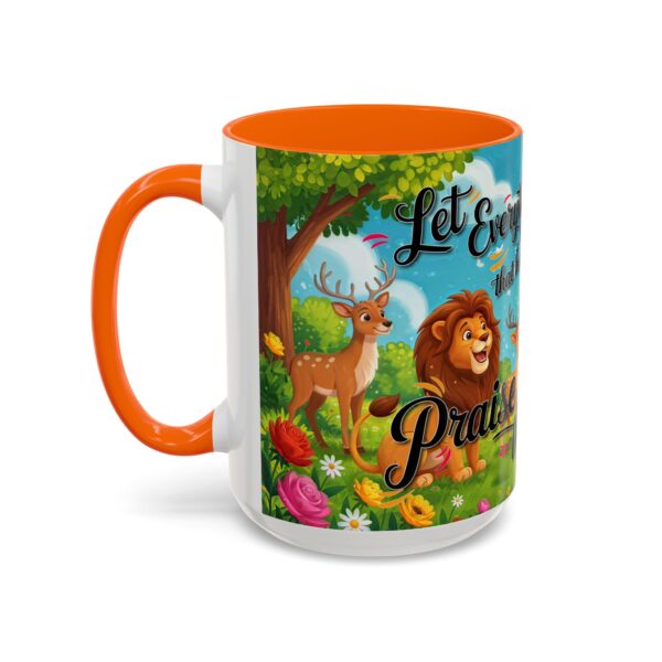 Our inspirational "Let Everything that has Breath Praise the Lord!" Ceramic Accent Coffee Mug Design is Perfect for Wedding Gifts, Inspirational Decor - Image 55