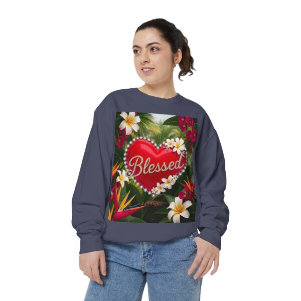 Sweatshirt Unisex with our Inspirational "Blessed" 'Solid Red Heart' Design!! Faith Apparel Gospel Fashion Jumper, Pullover - Image 34