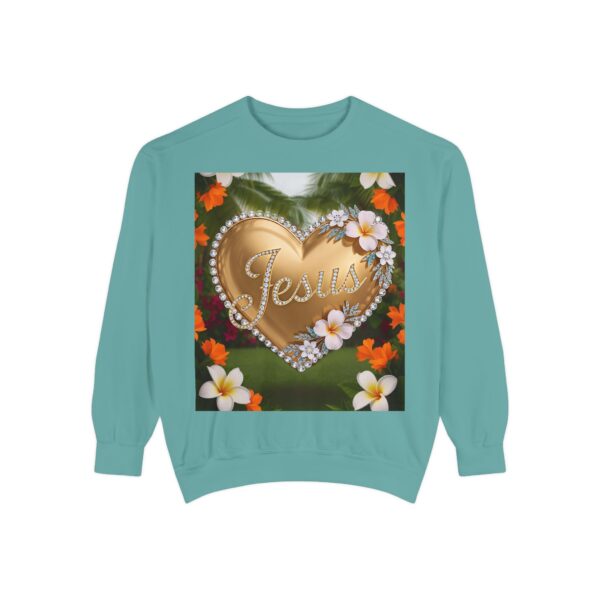Sweatshirt Unisex with our Inspirational "Jesus" 'Diamond Ring-Solid Gold Heart' Design! Faith Apparel Gospel Fashion - Image 23