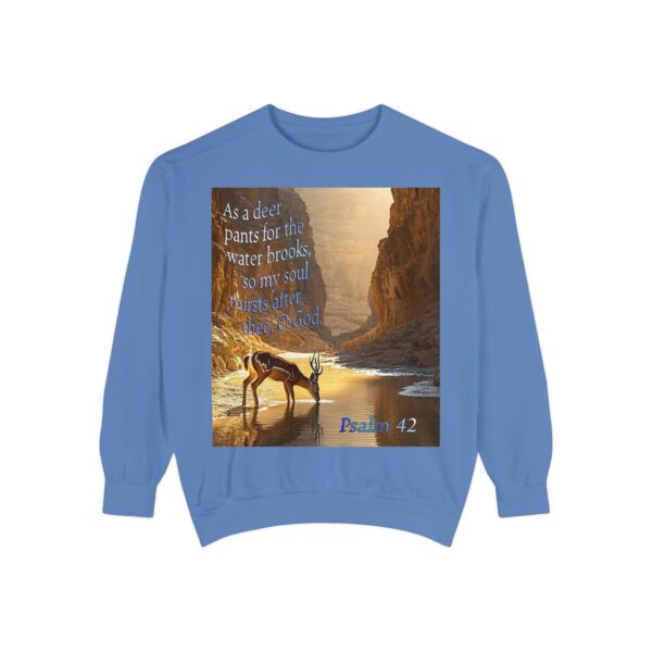 Sweatshirt Unisex with our inspirational Psalm 42 'As a Deer Pants' design! Faith Apparel Gospel Fashion Jumper, Pullover - Image 30