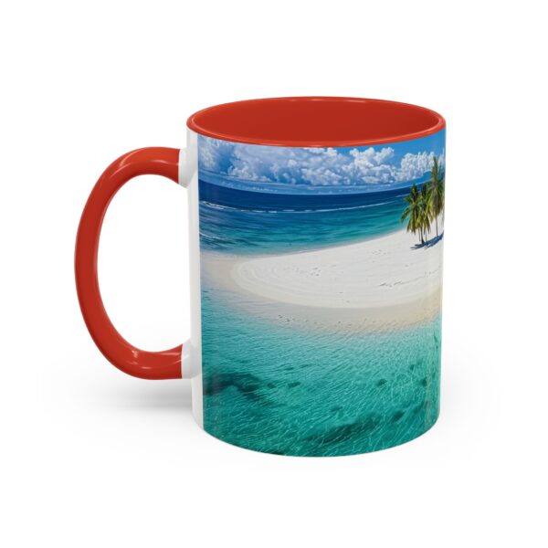 Our inspirational "Five Palm Island" Ceramic Accent Coffee Mug Design is Perfect for Wedding Gifts, Inspirational Decor - Image 15