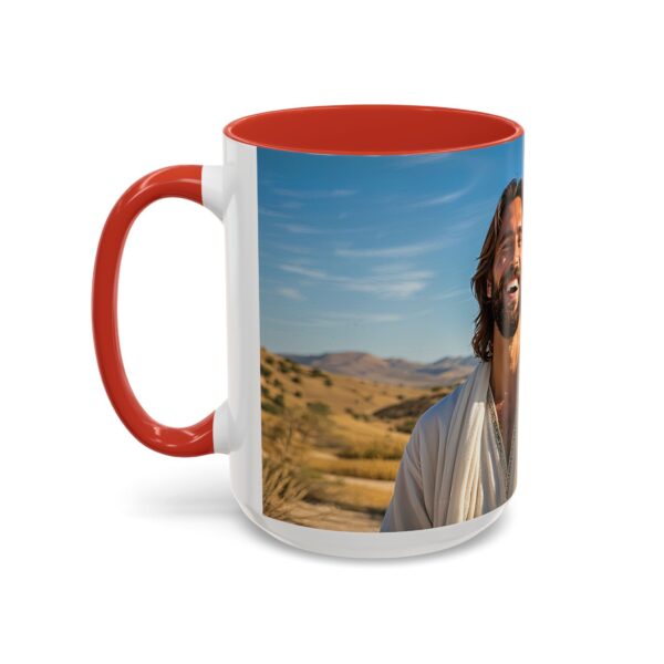 Our inspirational "Just Jesus" Ceramic Accent Coffee Mug Design is Perfect for Wedding Gifts, Inspirational Decor - Image 31