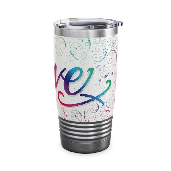 Our inspirational "Love" 'spirals' Design Tumbler | 20oz Inspirational Travel Mug, Motivational Drinkware, Perfect for Gifting - Image 10