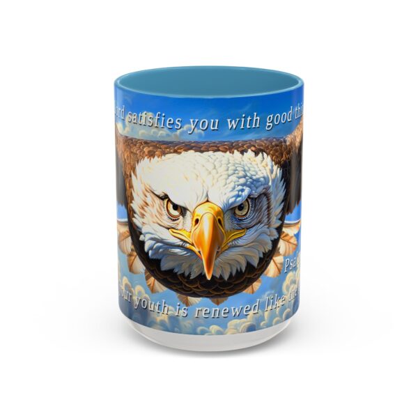 Our inspirational 'Soaring Eagle' and Psalm 103:5 'your youth is renewed like the eagles' design Ceramic Accent Coffee Mug Design is Perfect for Wedding Gifts, Inspirational Decor - Image 37