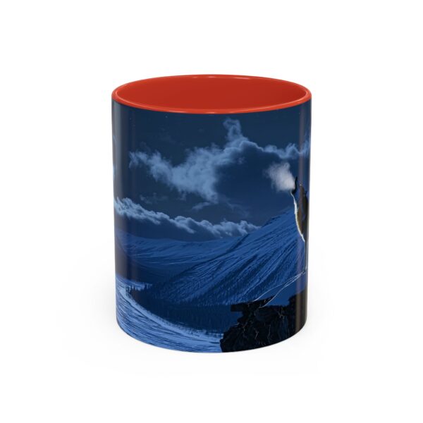 Our inspirational 'Wolf Moon' Ceramic Accent Coffee Mug Design is Perfect for Wedding Gifts, Inspirational Decor - Image 13