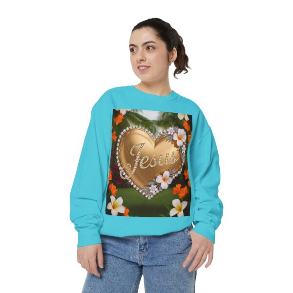 Sweatshirt Unisex with our Inspirational "Jesus" 'Diamond Ring-Solid Gold Heart' Design! Faith Apparel Gospel Fashion - Image 30