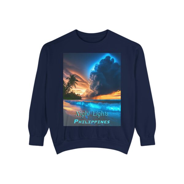 Sweatshirt Unisex Inspirational with our "Night Lights-Philippines" design! Beauty of Creation Tropical Beach Comfort, Jumper, Gift - Image 25