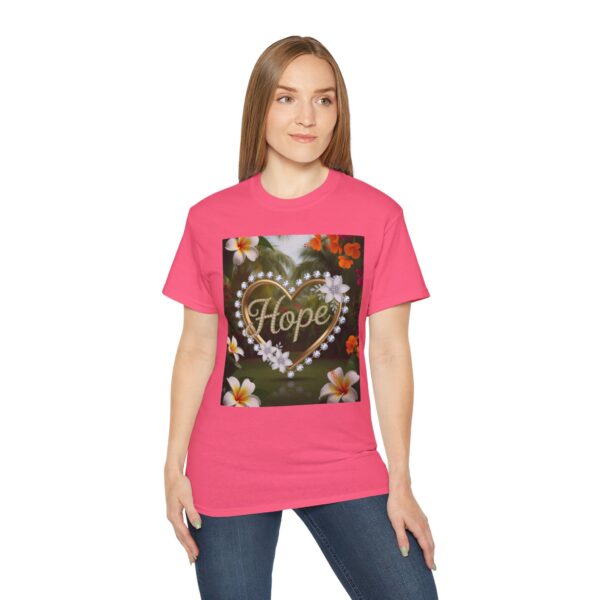 Our "Hope" Inspirational 'Diamond Ring Heart' Design Vintage Christian Faith Apparel Unisex Cotton T-Shirt, Thoughtful Quote, Philippians 4:8 - Image 28