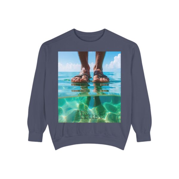 Sweatshirt Unisex Inspirational "Trust"-Walk on Water Design, Christian Apparel, Faith-Based Comfort, Religious Jumper, Gift for Believers - Image 23