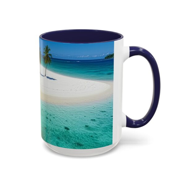 Our inspirational "Five Palm Island" Ceramic Accent Coffee Mug Design is Perfect for Wedding Gifts, Inspirational Decor - Image 22