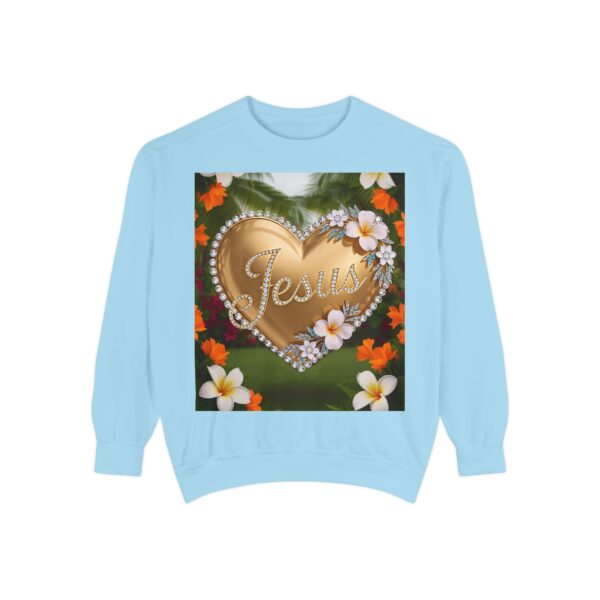 Sweatshirt Unisex with our Inspirational "Jesus" 'Diamond Ring-Solid Gold Heart' Design! Faith Apparel Gospel Fashion - Image 31