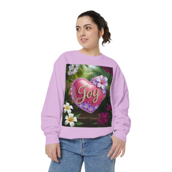 Sweatshirt Unisex with our Inspirational "Joy" 'Solid Pink Heart' Design! Faith Apparel Gospel Fashion Jumper, Pullover - Image 39