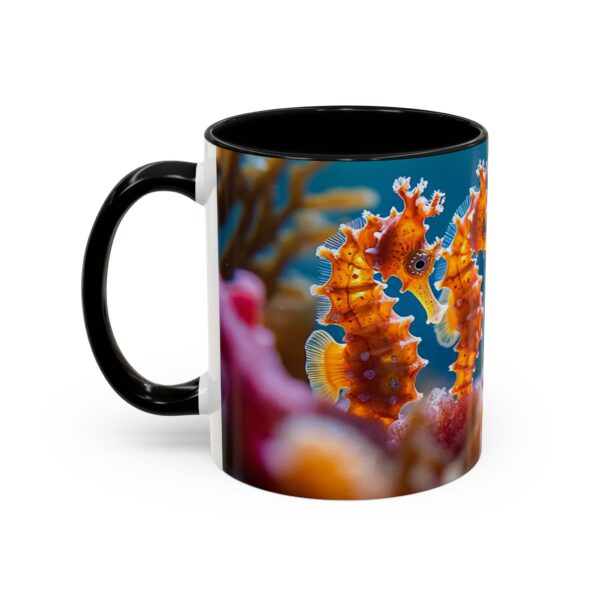 Our 'Seahorses' design Accent Coffee Mug, Perfect for Wedding Gifts, Inspirational Decor Beauty of God's Creation Tea Ceramic