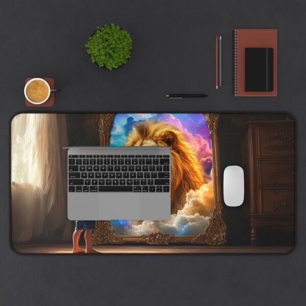 Inspirational Desk Mat 'Benji's Reflection' Biblical Fantasy. Mouse Pad, Office Decor Desk Accessory, Gaming Pad, Computer Mat, Non-Slip - Image 8