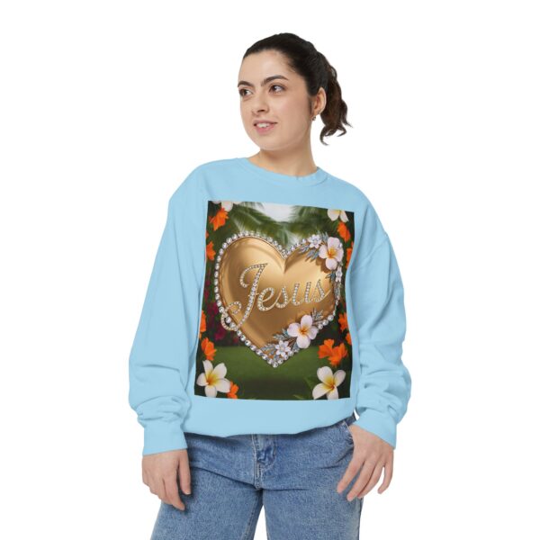 Sweatshirt Unisex with our Inspirational "Jesus" 'Diamond Ring-Solid Gold Heart' Design! Faith Apparel Gospel Fashion - Image 32