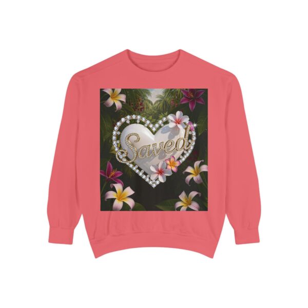 Sweatshirt Unisex with our Inspirational "Saved" 'Pure White Heart' Design! Faith Apparel Gospel Fashion Jumper, Pullover - Image 40