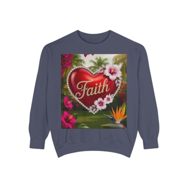 Sweatshirt Unisex Inspirational-With our "FAITH" 'Solid Red Heart' design! Beauty of Creation Tropical Beach Comfort, Jumper, Gift - Image 23