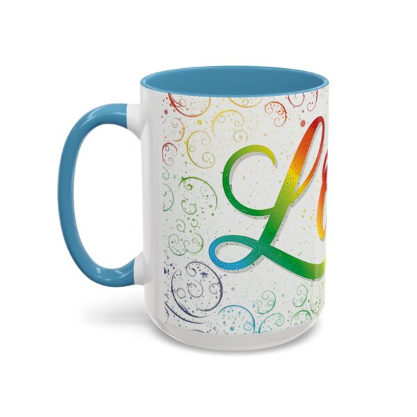 Our inspirational "Love" 'spirals' Ceramic Accent Coffee Mug Design is Perfect for Wedding Gifts, Inspirational Decor - Image 39