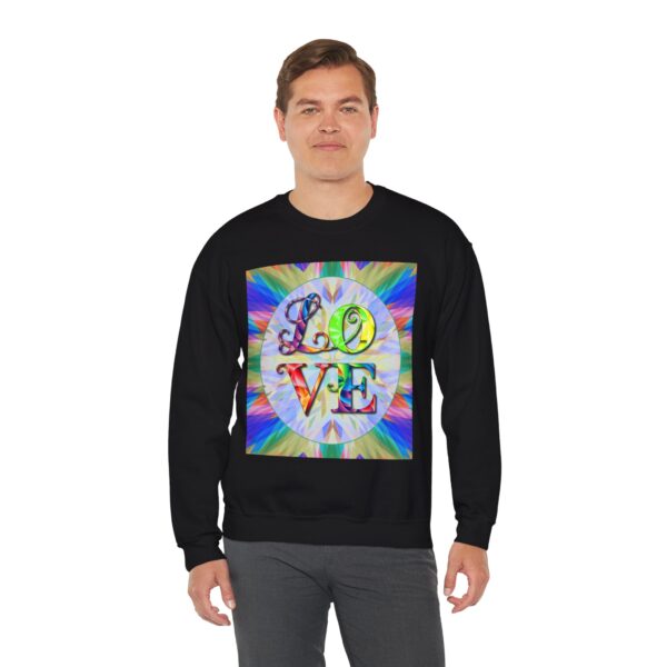 Crewneck Sweatshirt-with our inspirational "Love" 'kaleidoscope' Design!! Vintage Inspired Faith Apparel, Gospel Fashion Unisex Heavy - Image 9
