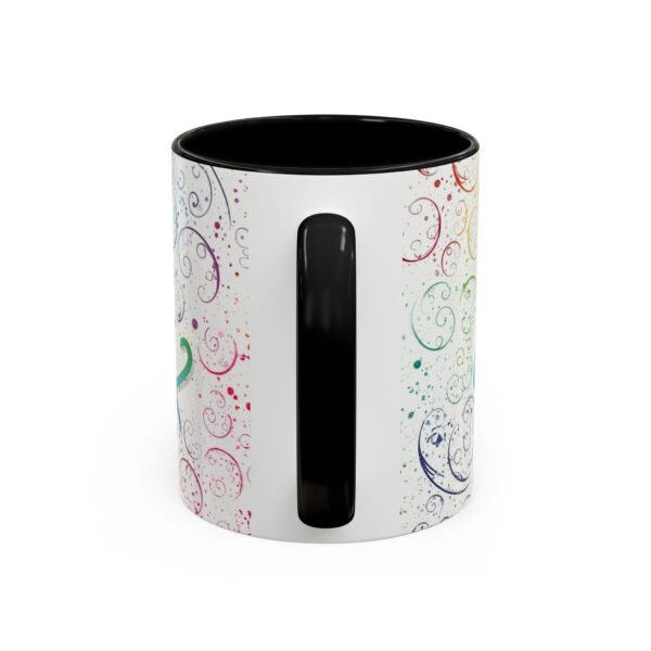 Our inspirational "Love" 'spirals' Ceramic Accent Coffee Mug Design is Perfect for Wedding Gifts, Inspirational Decor - Image 4