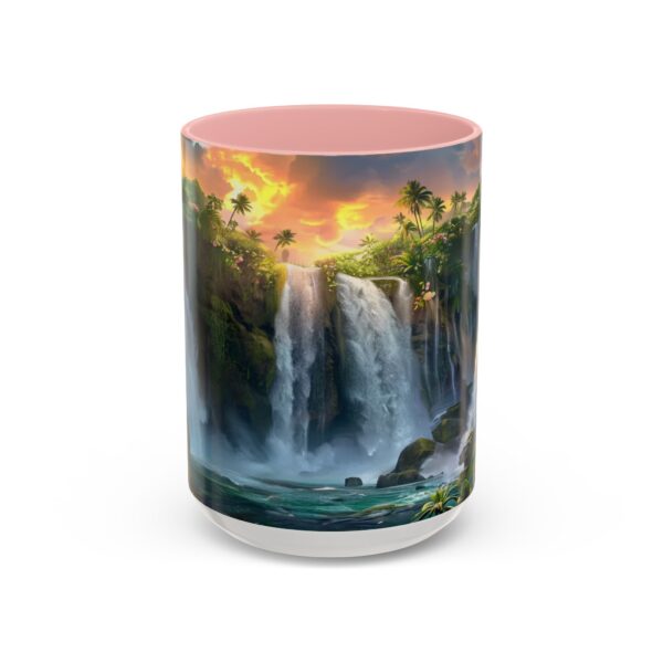 Our inspirational 'Philippine Waterfall' Ceramic Accent Coffee Mug Design is Perfect for Wedding Gifts, Inspirational Decor - Image 25