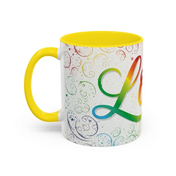Our inspirational "Love" 'spirals' Ceramic Accent Coffee Mug Design is Perfect for Wedding Gifts, Inspirational Decor - Image 51