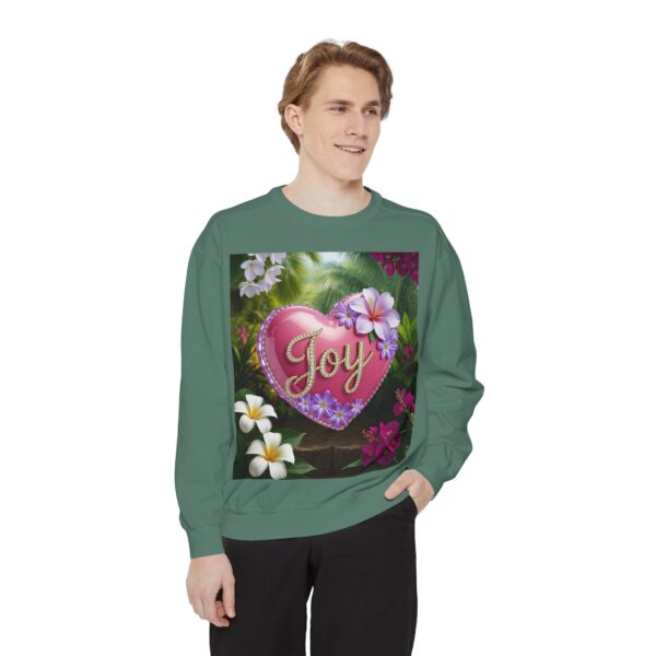 Sweatshirt Unisex with our Inspirational "Joy" 'Solid Pink Heart' Design! Faith Apparel Gospel Fashion Jumper, Pullover - Image 4