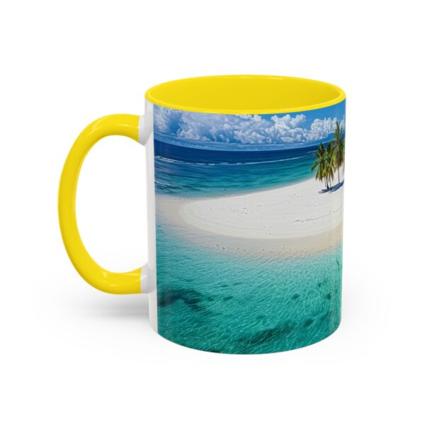 Our inspirational "Five Palm Island" Ceramic Accent Coffee Mug Design is Perfect for Wedding Gifts, Inspirational Decor - Image 51