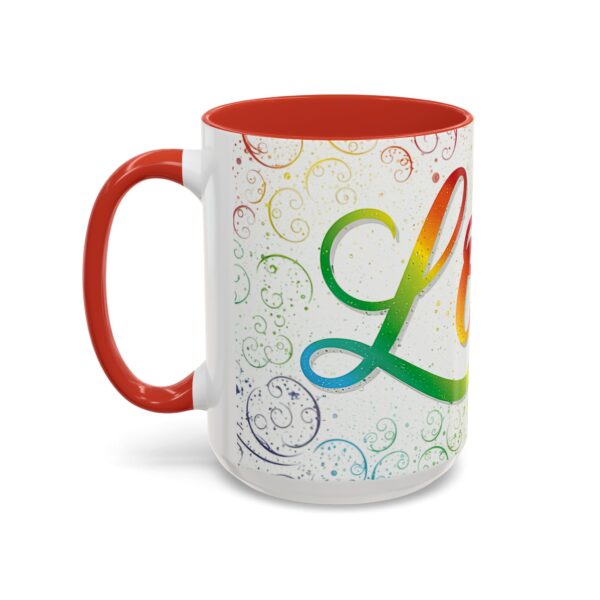 Our inspirational "Love" 'spirals' Ceramic Accent Coffee Mug Design is Perfect for Wedding Gifts, Inspirational Decor - Image 31