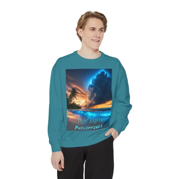 Sweatshirt Unisex Inspirational with our "Night Lights-Philippines" design! Beauty of Creation Tropical Beach Comfort, Jumper, Gift - Image 16
