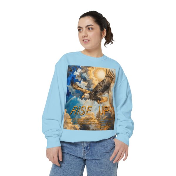 Sweatshirt Unisex Inspirational-with our "RISE UP" 'soaring eagle' design with Isaiah 40:31! Faith Apparel Gospel Fashion Jumper, Pullover - Image 26