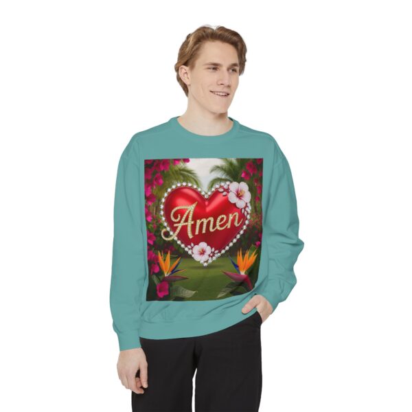 Sweatshirt Unisex Inspirational-With our beautiful "Amen" 'Solid Red Heart'- Faith Apparel, Unisex Top, Religious Gift, Comfort Wear, Church Event Style - Image 16